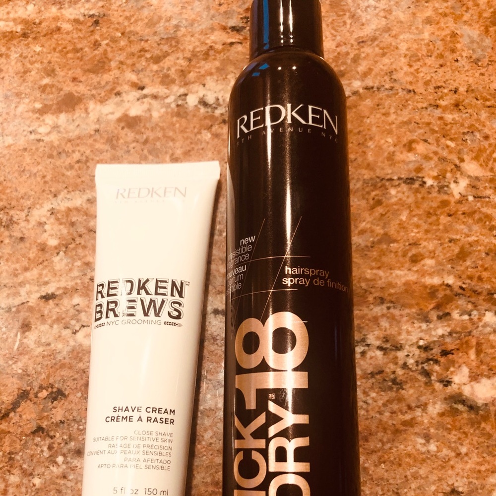 Redken Quick 18 Dry and Redken Shave Brews Cream